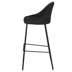 ZAGO Bar Stool Maya metal legs velvet 65cm