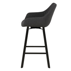 ZAGO Swivel Bar Stool Moss metal legs fabric 75cm