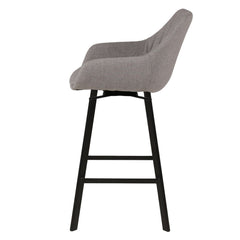 ZAGO Swivel Bar Stool Moss metal legs fabric 75cm