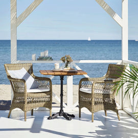 SIKA DESIGN Teak Table Lyon Café Square Outdoor