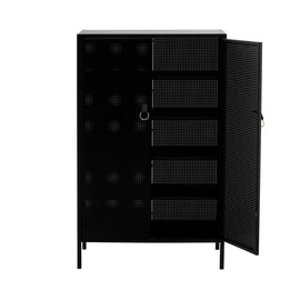 MAZE Cabinet Francis Black Metal Painted