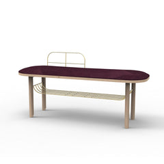 HARTO Bench Eustache Burgundy