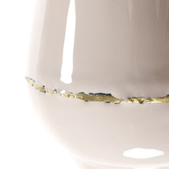 ZAGO Vase Olia enameled iron brass details 19cm