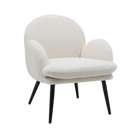 ZAGO Armchair Oreo Steel Legs Natural Terry Fabric