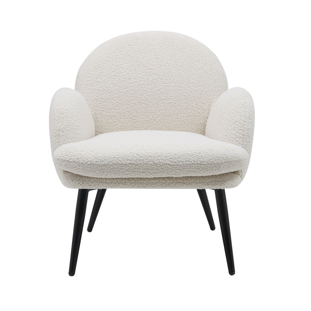 ZAGO Armchair Oreo Steel Legs Natural Terry Fabric