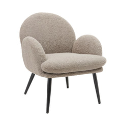 ZAGO Armchair Oreo Steel Legs Natural Terry Fabric