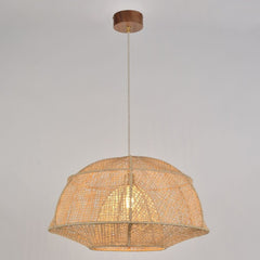 MARKET SET Suspension Light Odyssée XL Raffia Wood 58cm