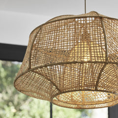 MARKET SET Suspension Light Odyssée XL Raffia Wood 58cm
