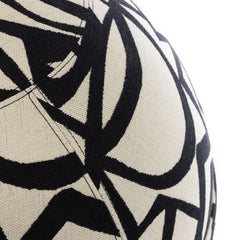 BLOON PARIS Inflated Seating Ball Pierre Frey Special Edition Mouchabieh Black And Linen