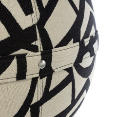 BLOON PARIS Inflated Seating Ball Pierre Frey Special Edition Mouchabieh Black And Linen