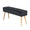 ZAGO Bench Popy wood legs velvet 100cm dark grey