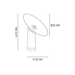 MARKET SET Table Lamp Gatsby Printed 32cm