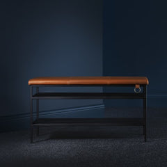 MAZE Bench Nancy Black Cognac