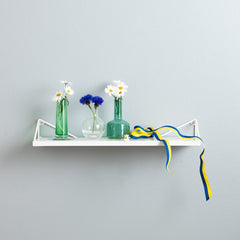 MAZE Shelf Pythagoras XS White Shelf + 2 White Brackets