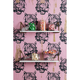 MAZE Shelf Pythagoras XS White Shelf + 2 Brass Brackets