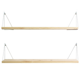 MAZE Shelf Pythagoras Play 2 Pine Shelves + 2 Pairs of White Brackets
