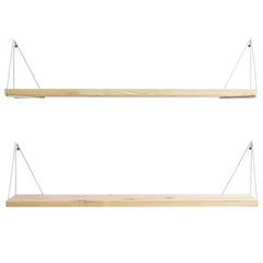 MAZE Shelf Pythagoras Play 2 Pine Shelves + 2 Pairs of White Brackets