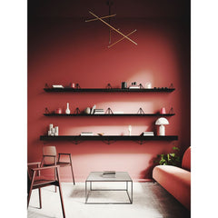 MAZE Shelf Pythagoras Oak MDF Black 80cm