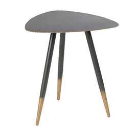 ZAGO Side Table Rikke Black Brass Metal 50cm