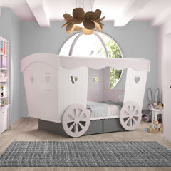 MATHY BY BOLS Kids Bed Carriage wood 120x190cm