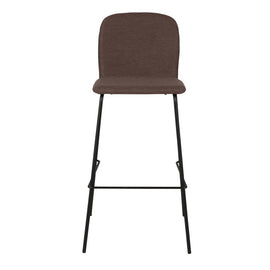 ZAGO Bar Stool Sense metal legs and brown fabric 65cm
