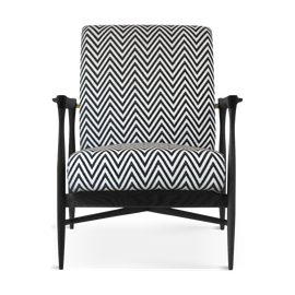 RED EDITION Armchair Floating Black Frame Zebra
