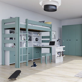 MATHY BY BOLS Kids Raised Bed Dominique pine wood 186cm