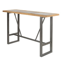 ZAGO Bar table Sven metal legs pine 175x55cm