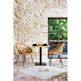 VINCENT SHEPPARD Bistro Table Quadro Black Frame Outdoor