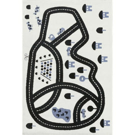 AFK LIVING Kids Rug Race Track Grey 120x170cm