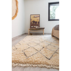AFKLIVING Handmade Berber Rug Cherratin Beige