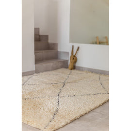AFK LIVING Handmade Berber Rug Kchacha Beige