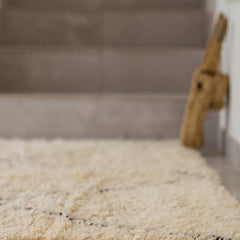 AFK LIVING Handmade Berber Rug Kchacha Beige