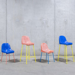 TOBIA ZAMBOTTI Chair “The Fan Chair” Blue & Pink