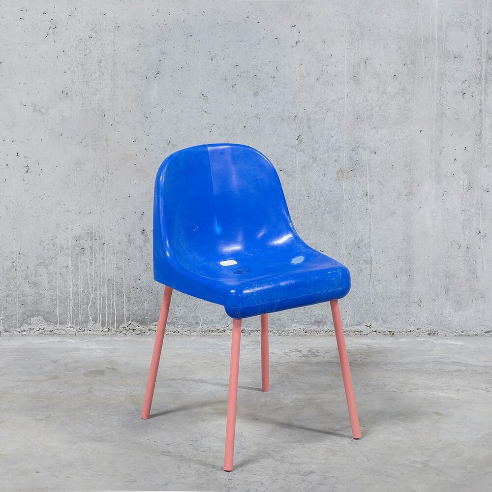 ATELIER TOBIA ZAMBOTTI Chair “The Fan Chair” Blue & Pink