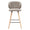 ZAGO Bar Stool Tiago Beech Legs Terry Fabric 75cm