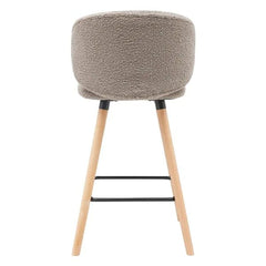 ZAGO Bar Stool Tiago Beech Legs Terry Fabric 75cm