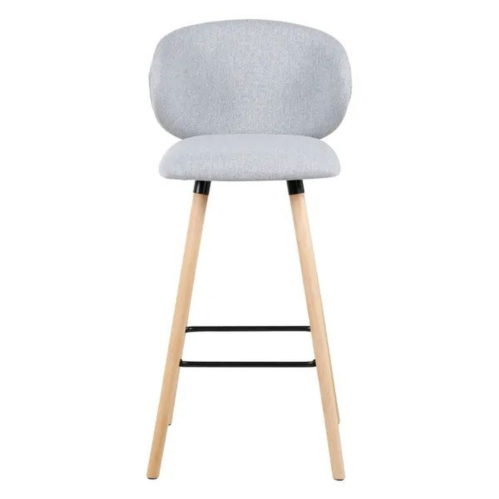 ZAGO Bar Stool Tiago Beech Legs Fabric 75cm