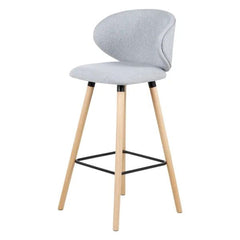ZAGO Bar Stool Tiago Beech Legs Fabric 75cm
