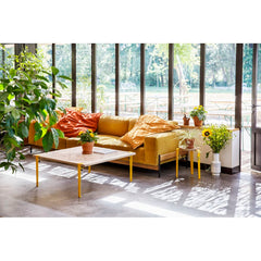 TIPTOE Coffee Table Versailles Recycled Oak Steel Legs 80cm