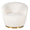 ZAGO Swivel Armchair Venus White Faux Fur Fabric