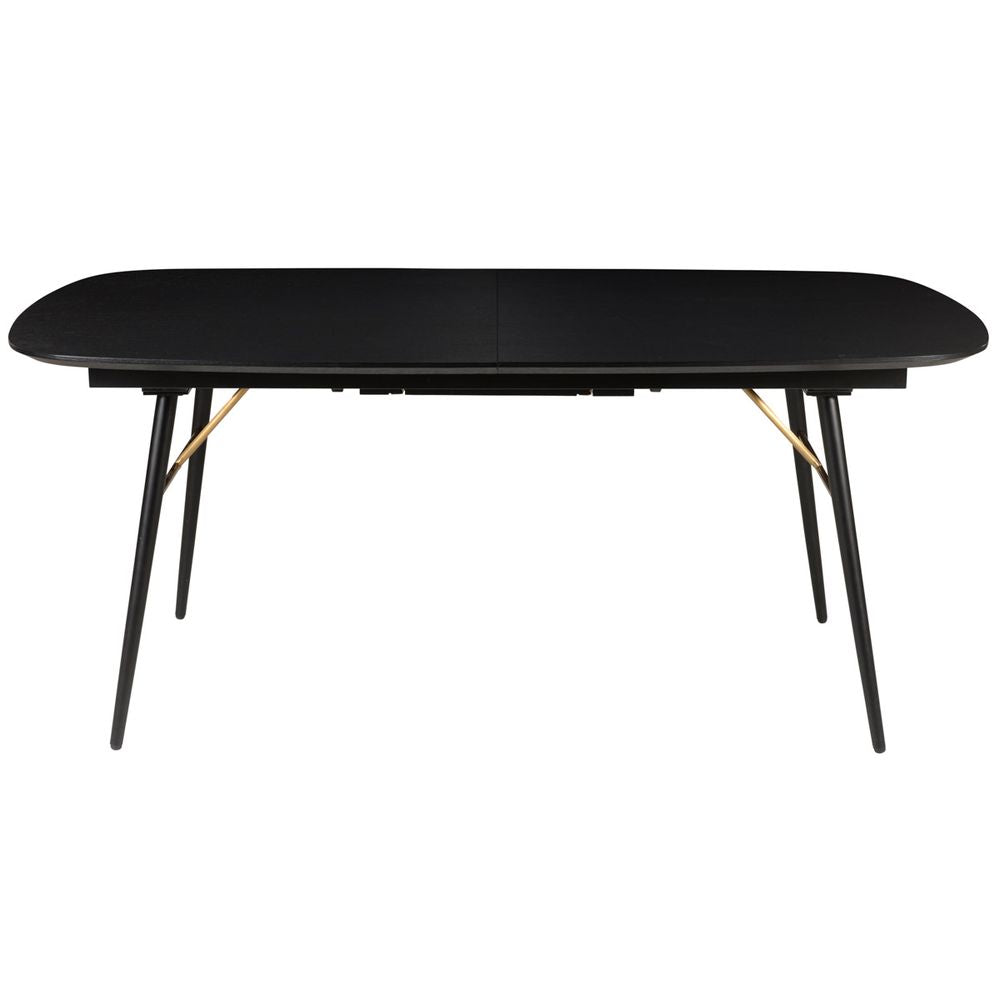 ZAGO Extendable Dining Table Verona metal legs black oak 180+50cm