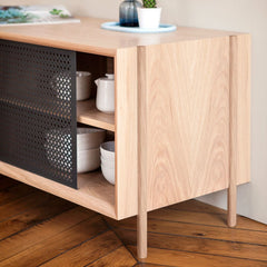 HARTO Sideboard Gabin Oak Version Slate Grey 162cm