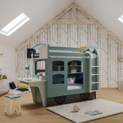 MATHY BY BOLS Kids Bed Wagon wood 90x190cm