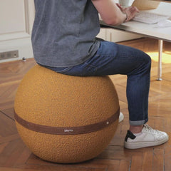 BLOON PARIS Inflated Seating Ball Terry Fabric Saffron