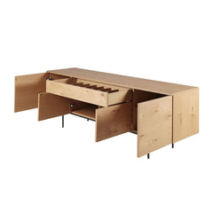 ZAGO Sideboard Allure 4 doors 1 drawer metal legs oak 200cm