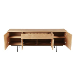 ZAGO Sideboard Allure 4 doors 1 drawer metal legs oak 200cm