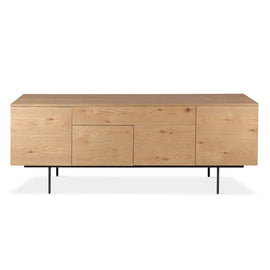 ZAGO Sideboard Allure 4 doors 1 drawer metal legs oak 200cm