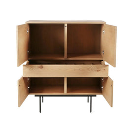 ZAGO Cabinet Allure metal legs oak 120cm