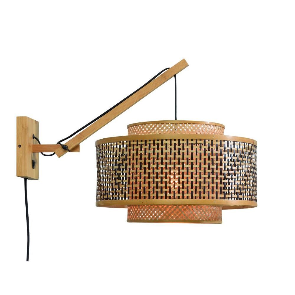 GOOD&MOJO Wall Light Bhutan Natural Swing Arm Bamboo